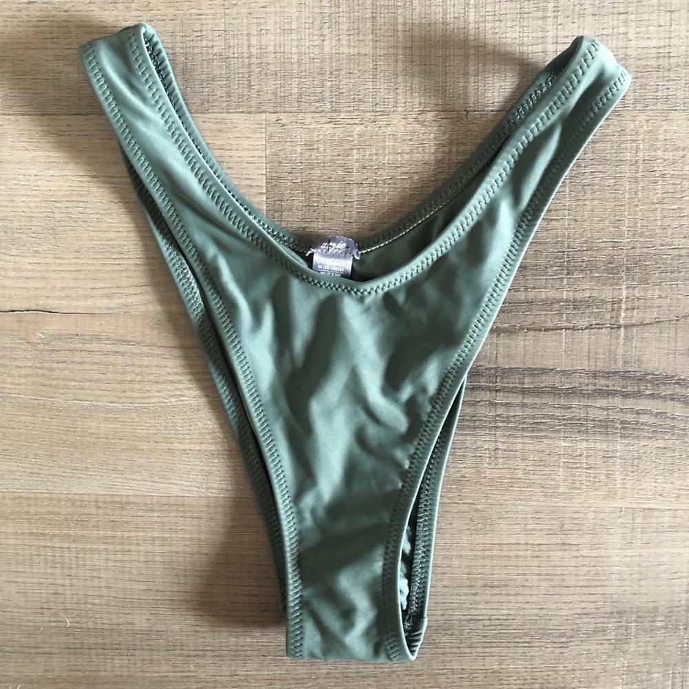 Aerie Bikini Bottoms Brand New Cheeky High Green